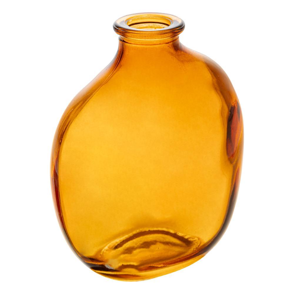 Vaso Organics 9cm x 6cm x 11cm Âmbar Vidro Wolff em Oferta na Shopee