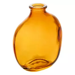 Vaso Organics Wolff - Vidro Âmbar 9x6x11cm Formato Compacto Elegante para Nichos Estantes Bandejas