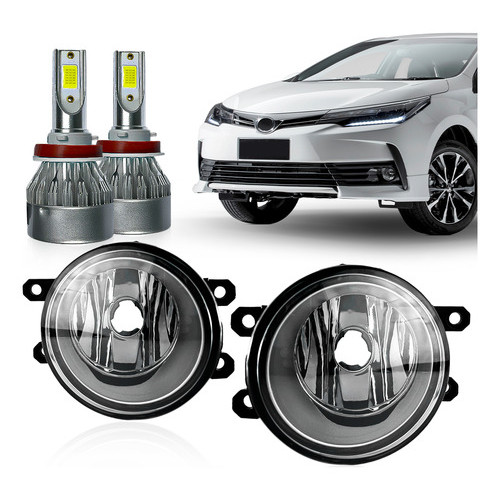 Par Farol Auxiliar Milha Lâmpada Super Led Corolla 2018 2019