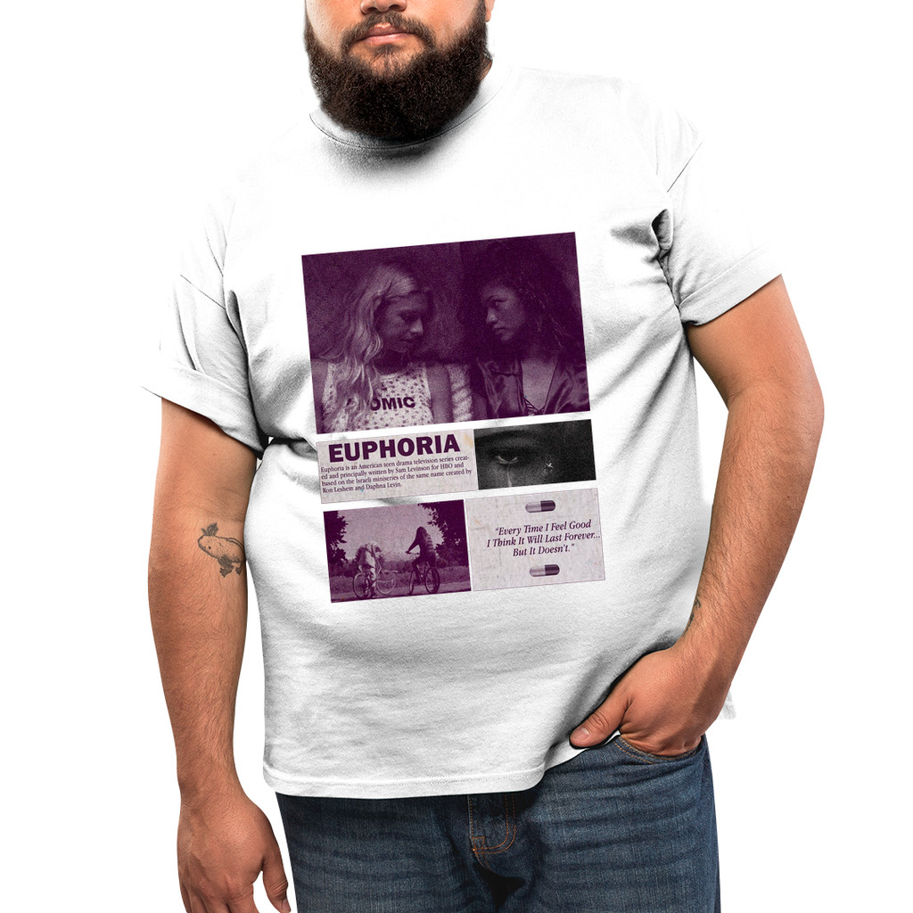 Camiseta Plus Size Euphoria Every Time I Feel Good Rue e Jule