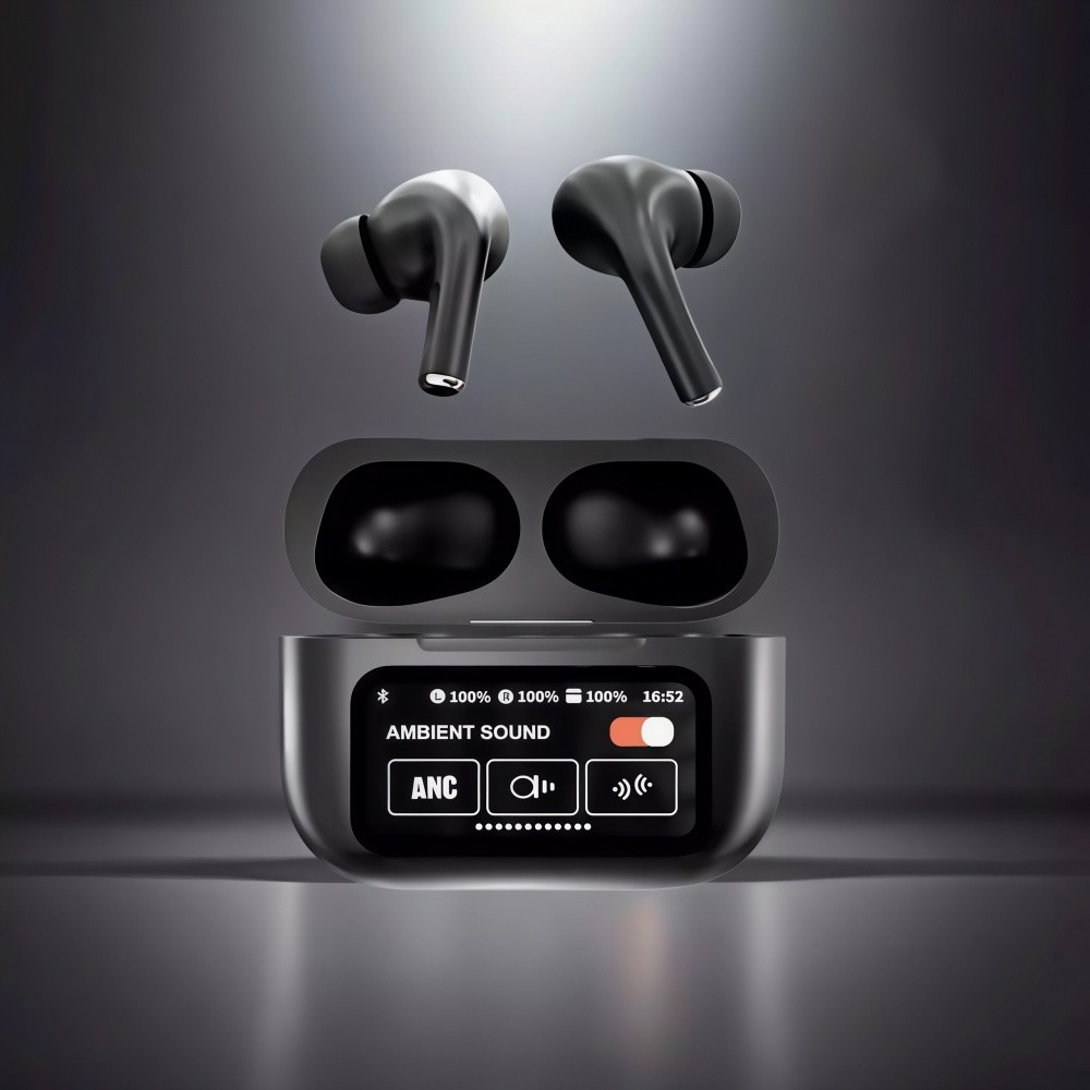 A9 Pro Fone de Ouvido TWS ANC | Bluetooth 5.4 Touch Screen Cancelamento de Ruído Sem Fio em Oferta na Shopee