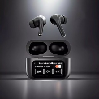 A9 Pro Fone de Ouvido TWS ANC | Bluetooth 5.4 Touch Screen Cancelamento de Ruído Sem Fio