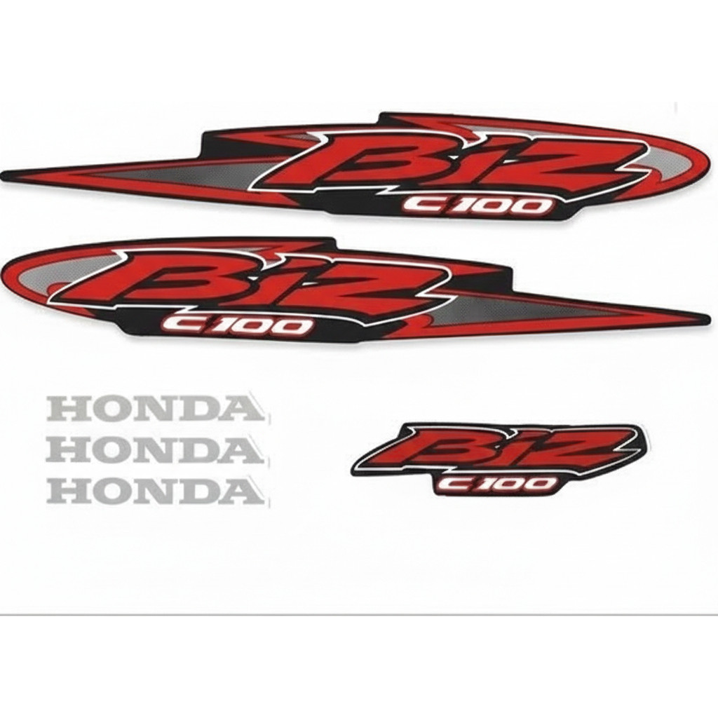 Jogo Kit Adesivo Biz 100 2005 Preta - Mod. Original