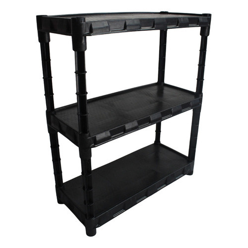 Estante Modular Lopes Preta 3 Prateleiras Plástico Multiuso Preto em Oferta na Shopee