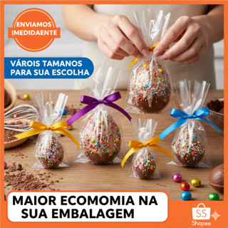 30 Embalagem embrulho  Ovo de Páscoa  Chocolate -Tipo Celofane- Saco PP - Lucre Mais em Oferta na Shopee