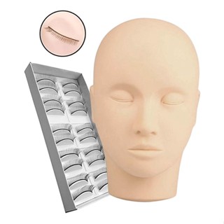 Kit Cabeça De Treino E 5 Pares De Cílios Treino Extensão Fio em Oferta na Shopee