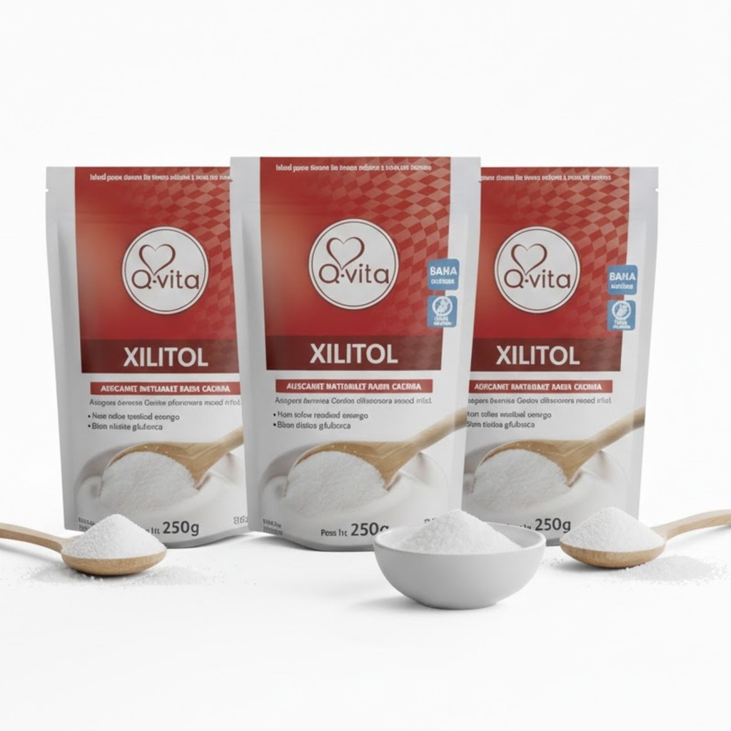 Kit 3 Adoçante 100% Natural Xilitol Q-VITA 250g