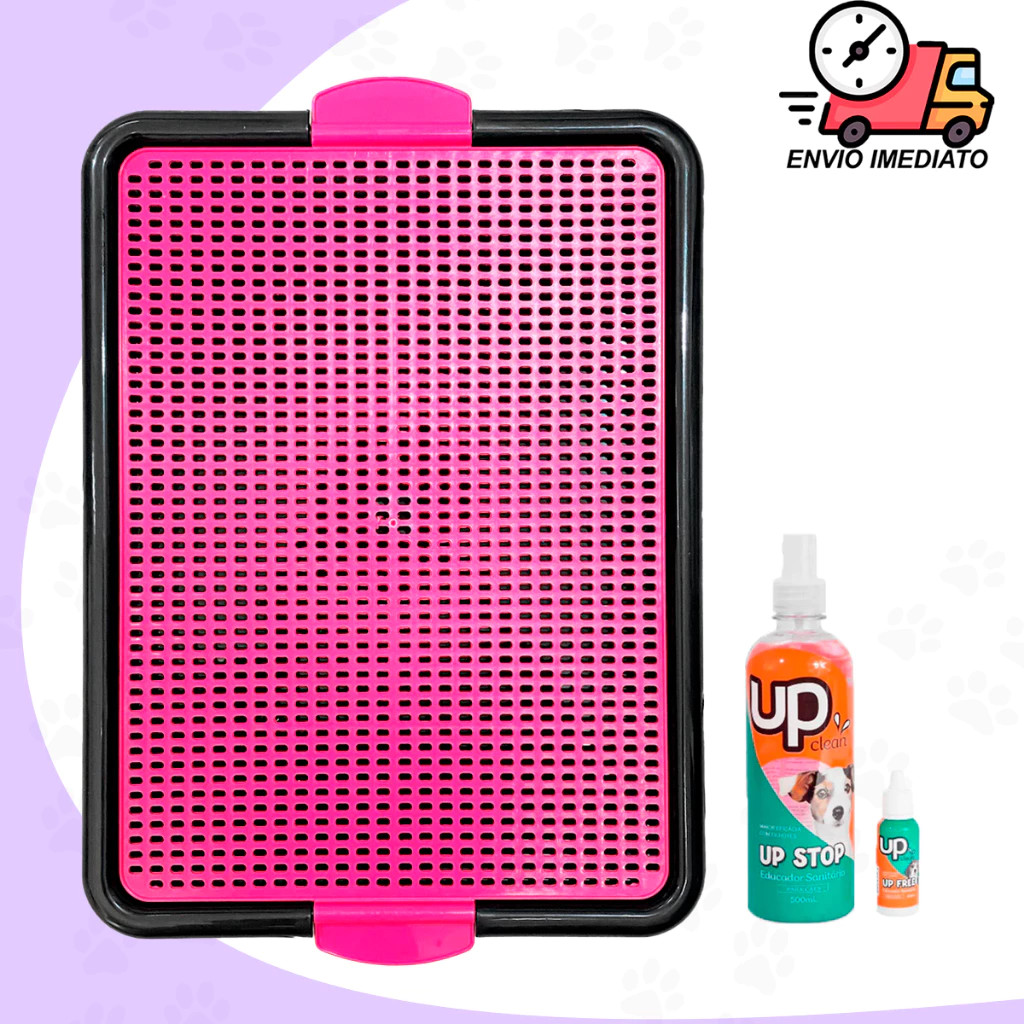 Sanitário Canino Grande Lavável Com ou Sem Educador Adestrador Pet Xixi Pode e Não Pode Banheiro em Oferta na Shopee