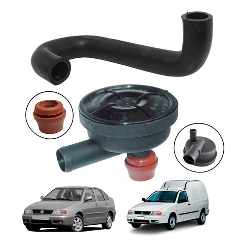 Mangueira e Válvula Anti Chama  com vedador  Polo Classic e Volkswagen Van 1999 a 2001