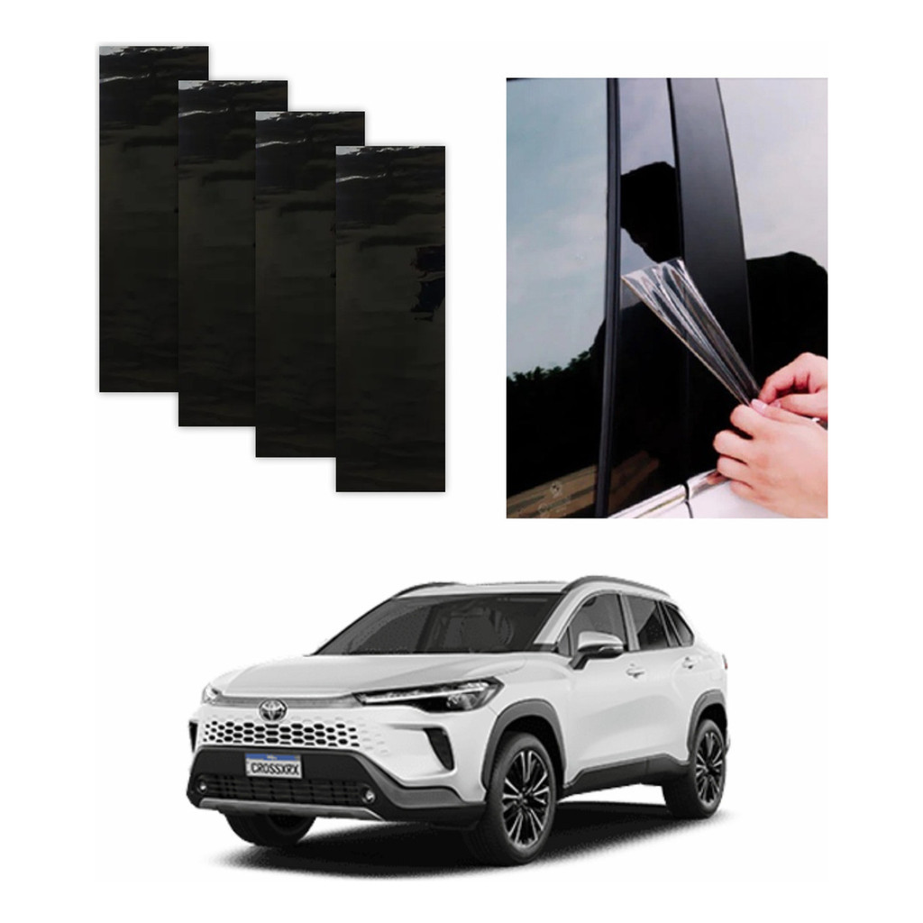Protetor Coluna  Black Piano  Corolla Cross 2015 A 2025