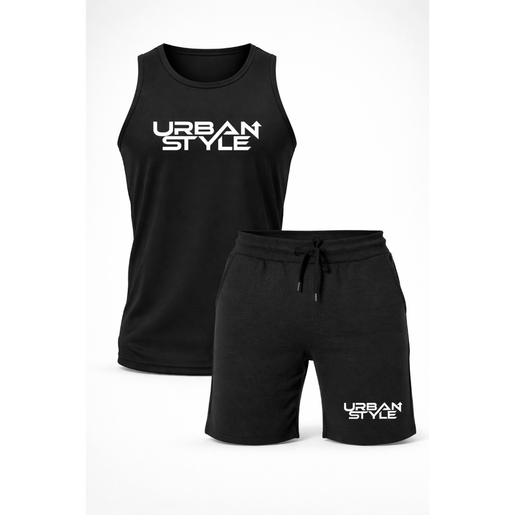 Kit Conjunto Urban Style Regata e Bermuda Moletom PREMIUM Confortável Lançamento Toque Macio Envio Imediato