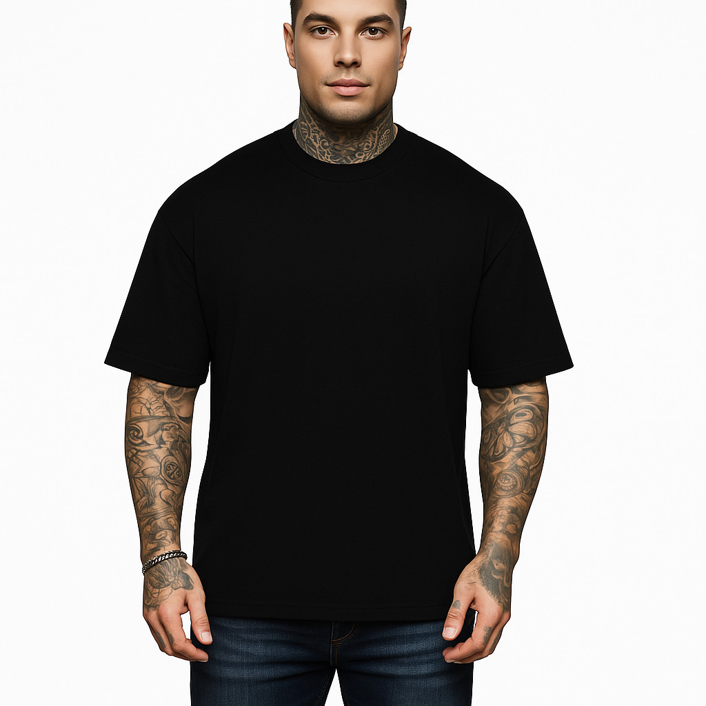 Camiseta Oversized Streetwear Masculina 100% Confortável Confortavel Padrão Estilo Americano