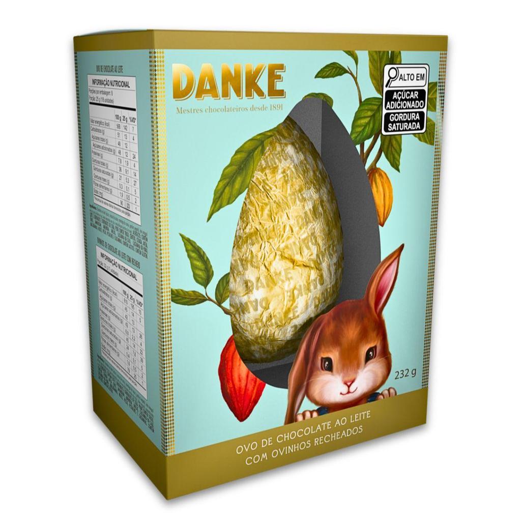 Ovo de Páscoa ao Leite com Ovinhos Recheados Danke Caixa 232g em Oferta na Shopee