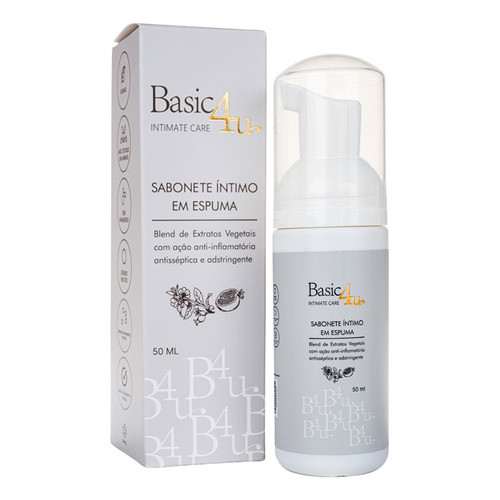Mini Sabonete Íntimo Em Espuma Basic4u 50ml Ideal para levar na bolsa ou viagem