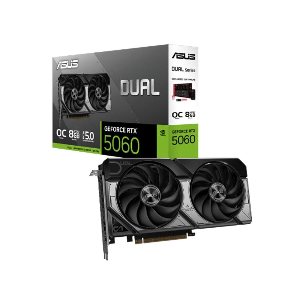 Placa de Vídeo NVIDIA GeForce ASUS RTX5060 Dual 2X 8GB - 128 Bits - HDMI/3X DP - 90YV0N13-M0NA00 em Oferta na Shopee