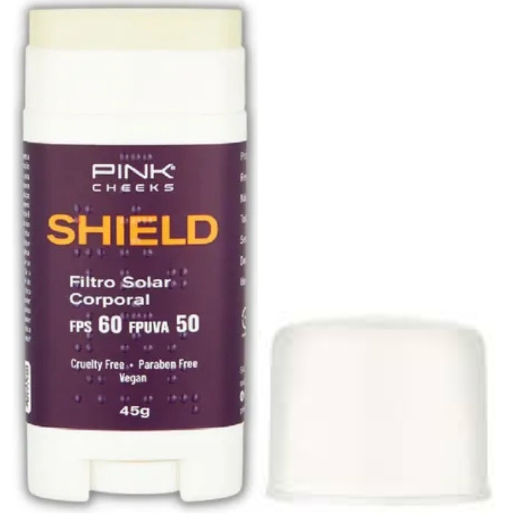 Protetor Solar Corporal Em Bastão Pink Cheeks Shield FPS60 45g