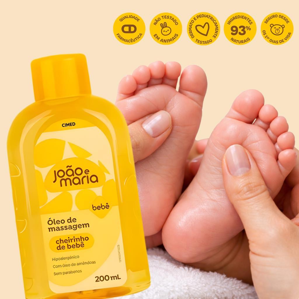 ÓLEO DE MASSAGEM PARA BEBÊS HIPOALERGÊNICO JOÃO E MARIA em Oferta na Shopee