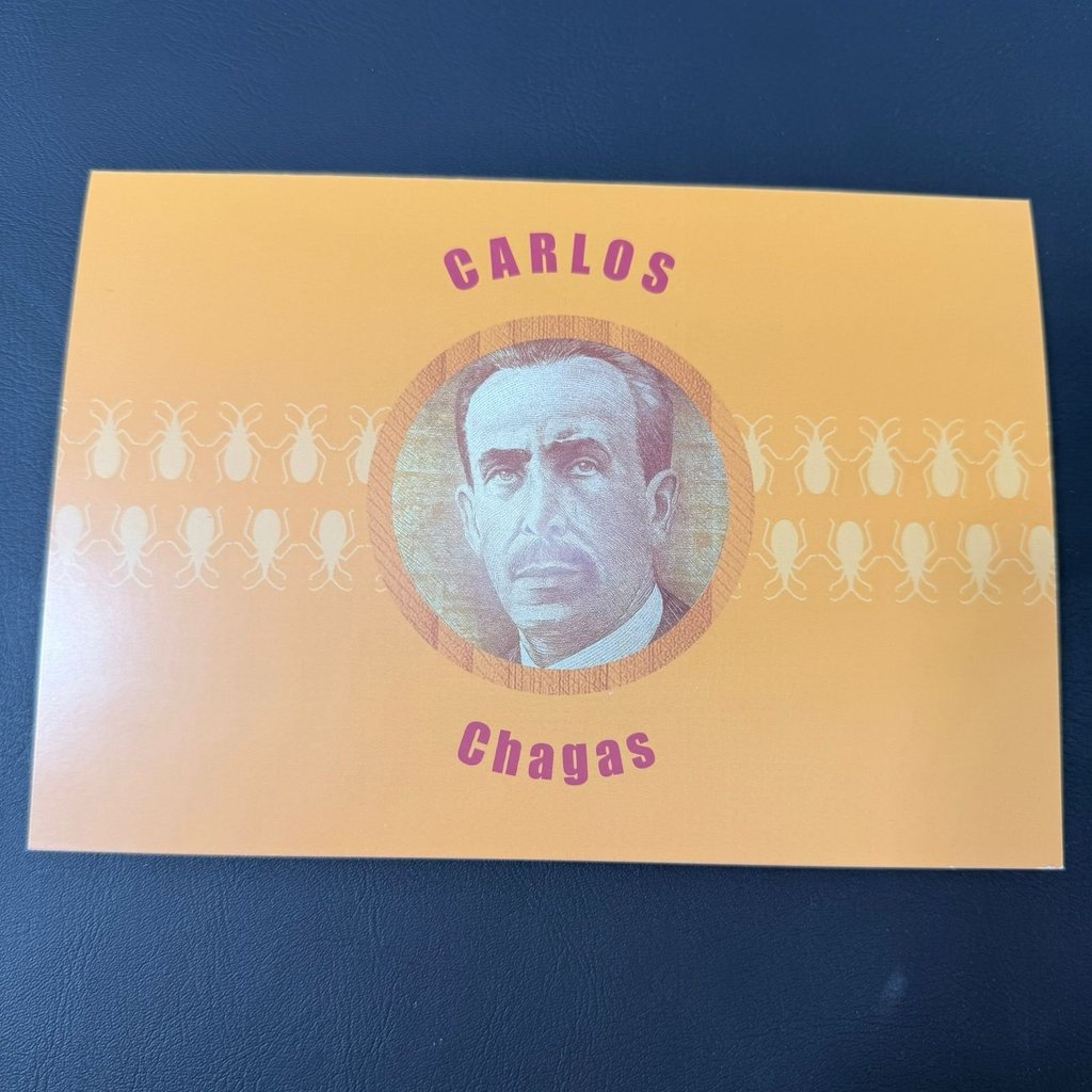 Folder 10000 Cruzados Carlos Chagas com Cédula FE Nacional