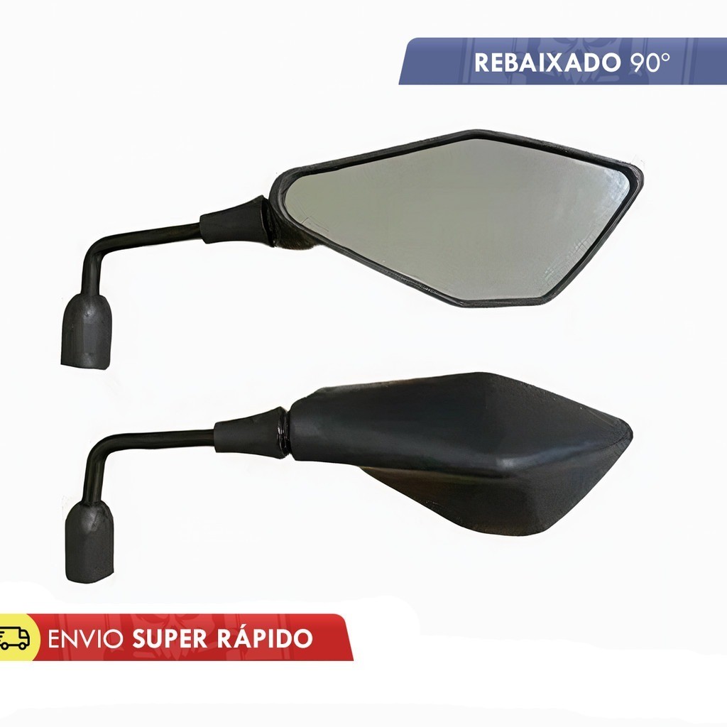 Retrovisor Espelho Mini Z400 Haste 90º Rebaixado em Oferta na Shopee
