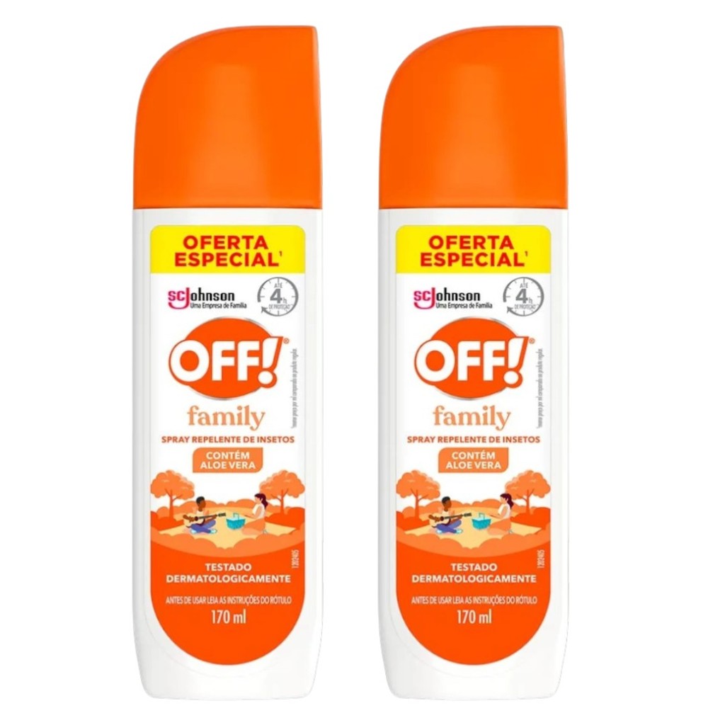 Kit 2 Repelente Family Spray 170ml - Off!