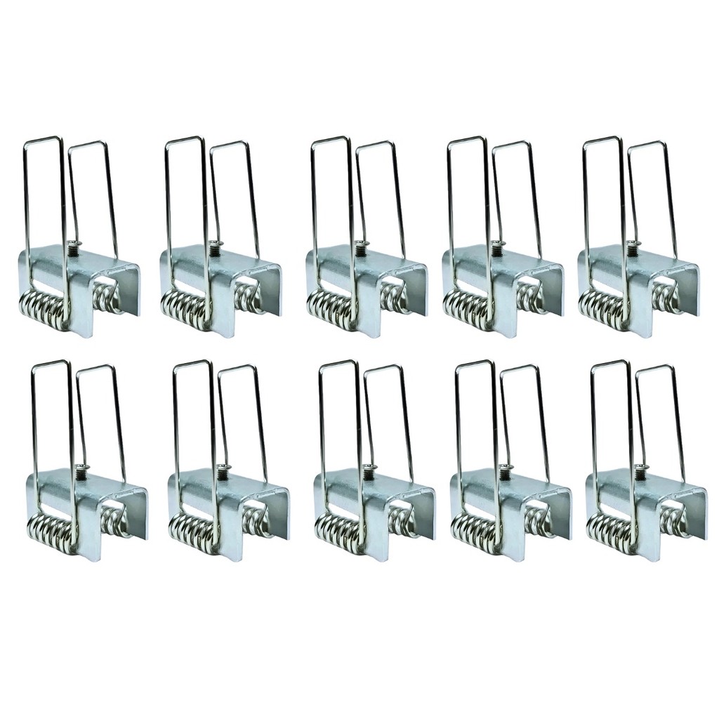 Kit 10/20/30 PÇ Presilhas Molas Borboleta Universal / Perfil LED Embutir no Gesso Acompanha Parafuso