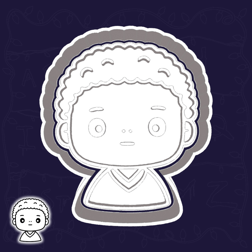 CORTADORES DE BISCOITO STRANGER THINGS - LUCAS SINCLAIR (ESTILO 1)