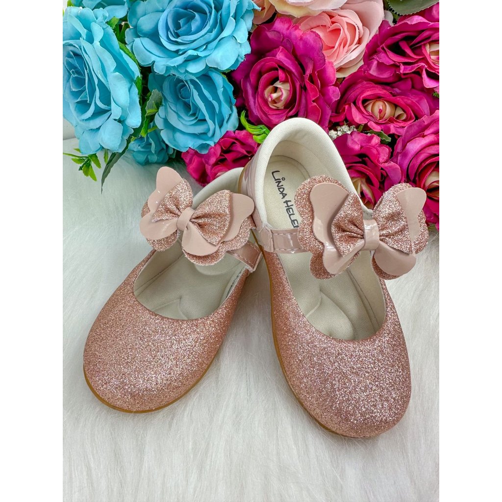 Sapatilha Infantil Nude Rosé Glitter | Flor Di Mila