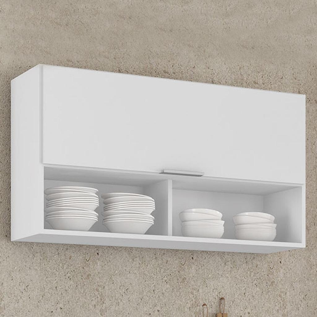 Armário de Cozinha Aéreo 100cm Pérola Z34 Branco - Mpozenato