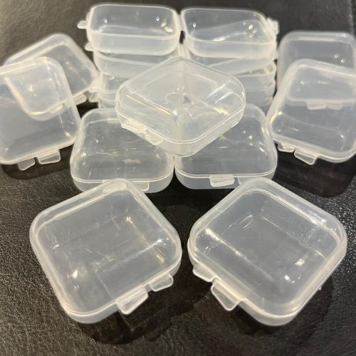 KIT 10 Mini Caixa Caixinha Plastico Transparente Organizadora Porta Joia Viagem Remedio