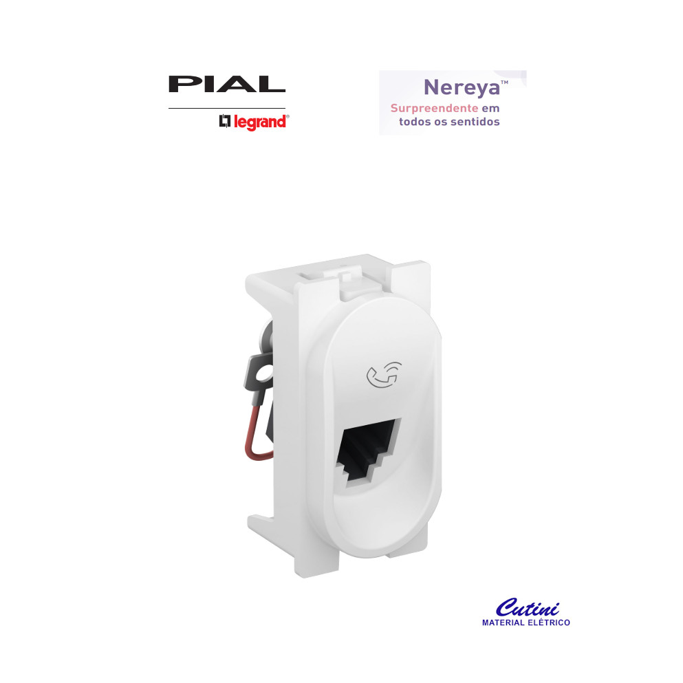 Módulo Tomada RJ11 2Fios (Sem Placa) - Pial Legrand - Nereya - 663072