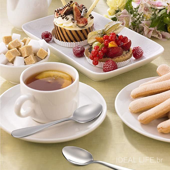 6/12/18 Pcs Colher - Com Acabamento Perfeito Estilo Simples E Moderno Ideal Para Diversas Utilidades Domesticas Promoção
