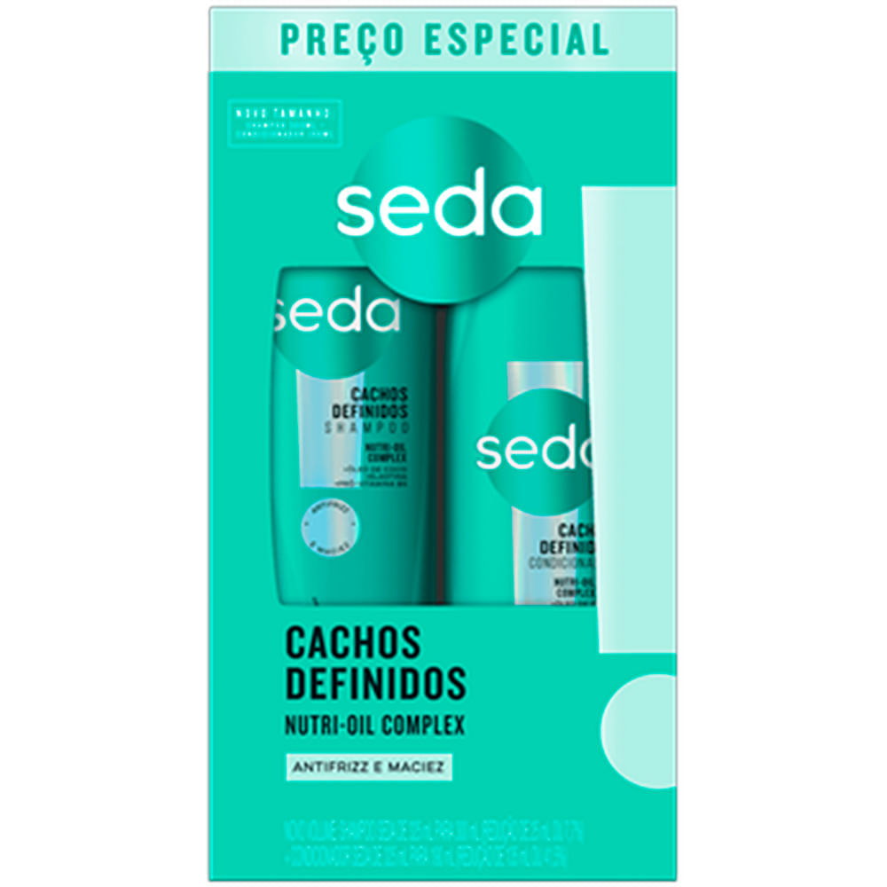 Kit Seda Cachos Definidos Shampoo 300ml + Condicionador 190ml em Oferta na Shopee