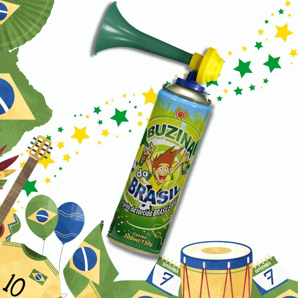 Buzina a Gás Brasil 300ml / 150g – Gás de Reposição para Buzina de Ar