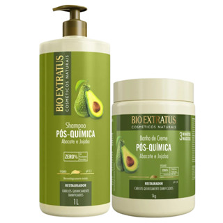 Kit Shampoo 1L + Máscara 1kg Pós Química Bio Extratus Para Cabelos Quimicamente Danificados em Oferta na Shopee