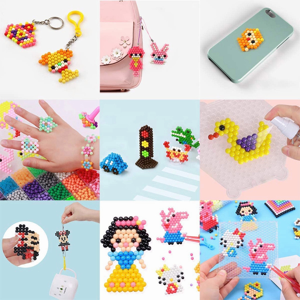 Kit 6300 Peças Conjunto Mini Hama Beads De 5 Mm  Alta qualidade om Pegboard, Pinça, Guia