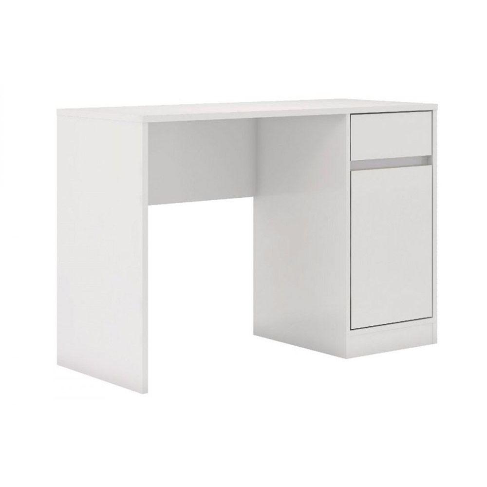 Mesa Escrivaninha Juvenil Office Morada c/ 1 Porta e 1 Gaveta Branco - Demóbile em Oferta na Shopee