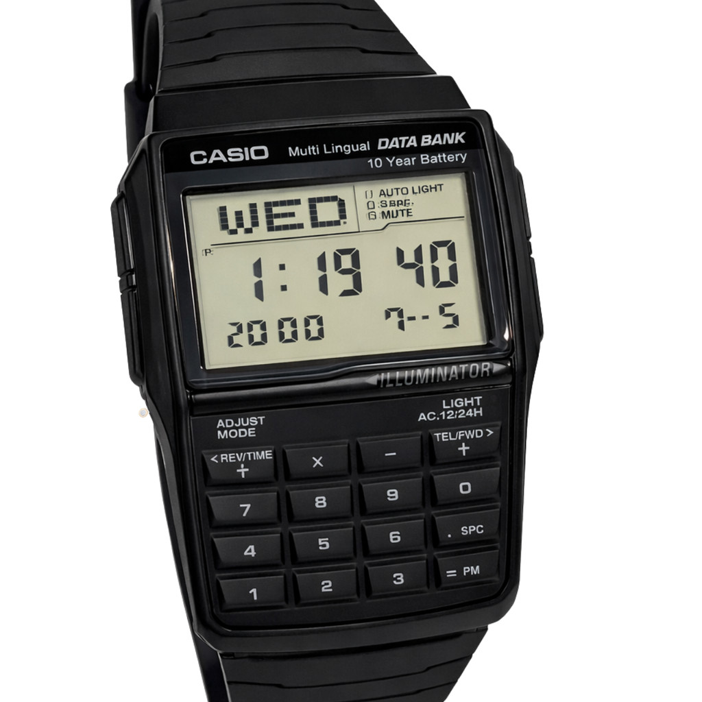 Relógio Casio Digital Calculadora Masculino Prateado DBC-32-1ADF