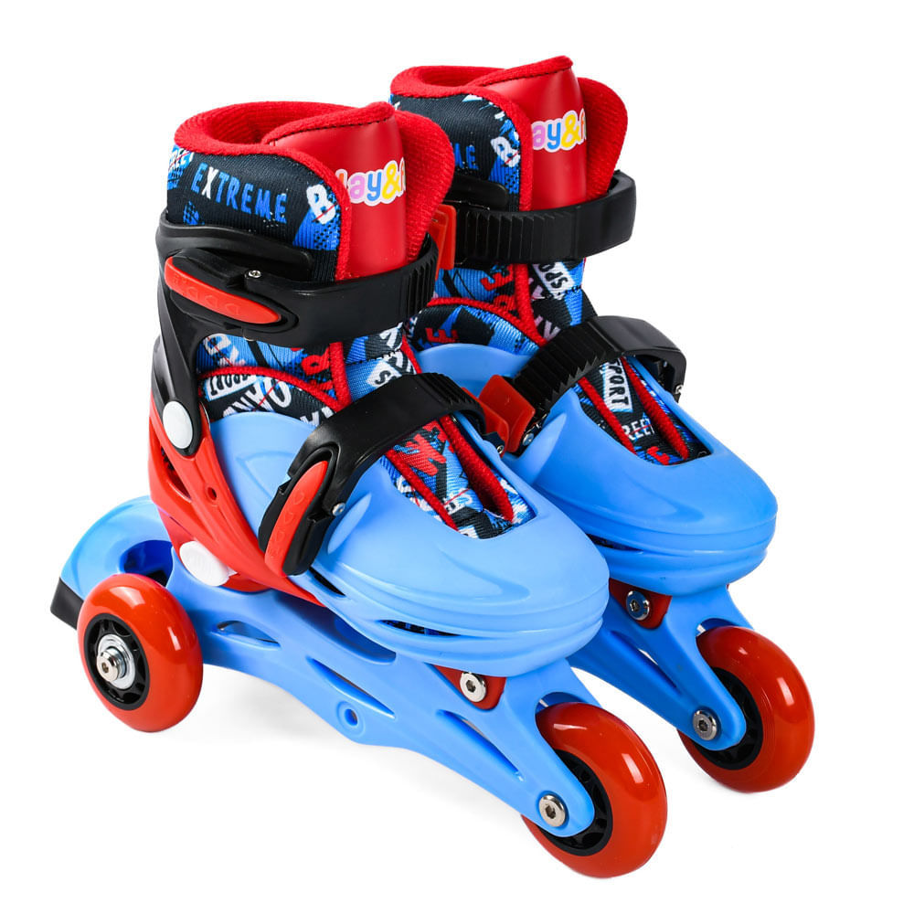 Patins Extreme 28 31 CV255277 Playfun Az Vm em Oferta na Shopee