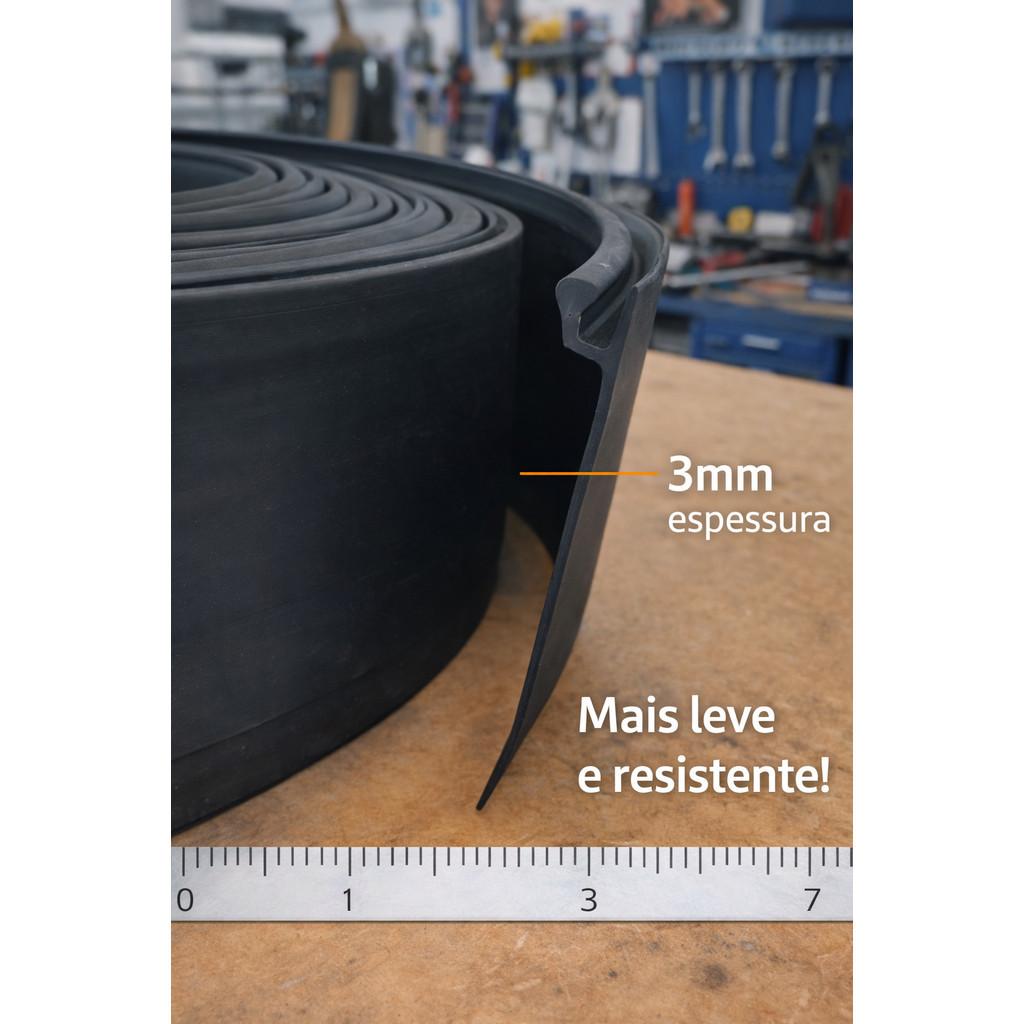 5 a 10 Metros Bandô Borracha Termoplástica 3mm Sider Modelo Facchini Caminhão Protetor Lona Carreta