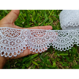 Renda Guipir Bordado Branca 13,7 Metros Artesanato Costura Véu  AplicaçãoRgp13 Branco em Oferta na Shopee