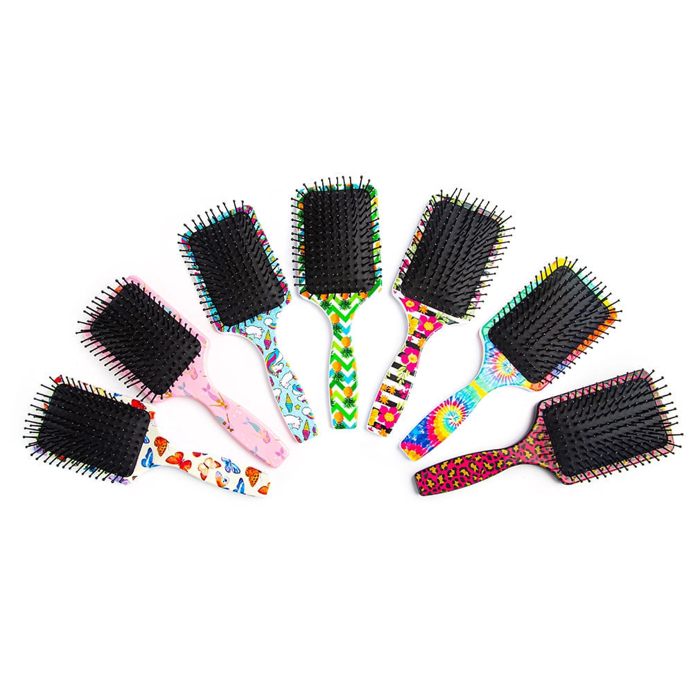 Escova de Cabelo Escobel Quadrada Estampada em Oferta na Shopee