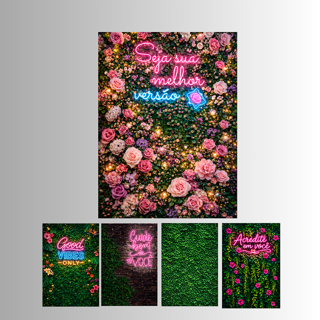 Painel Retangular Vertical Sublimado 3D Fundo Instagramável