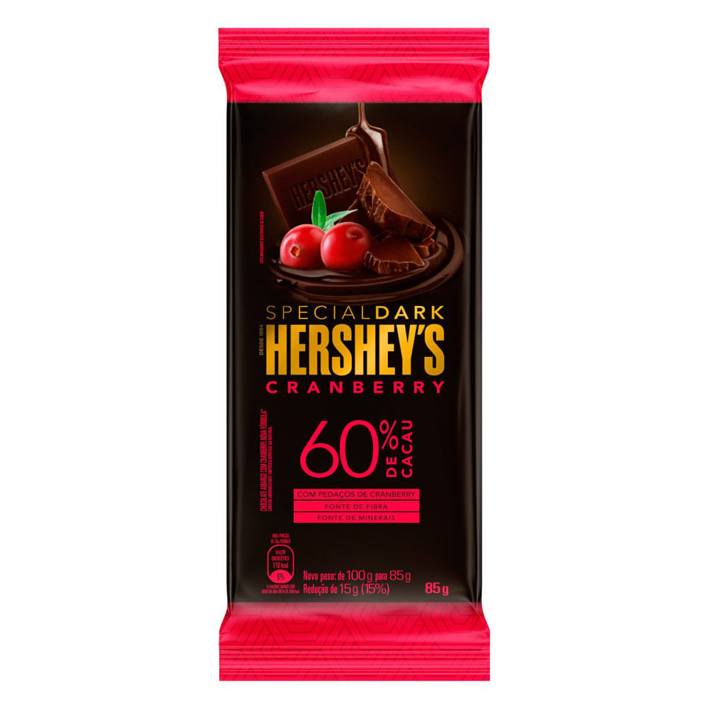 Chocolate Hershey's Special Dark Cranberry 85g em Oferta na Shopee