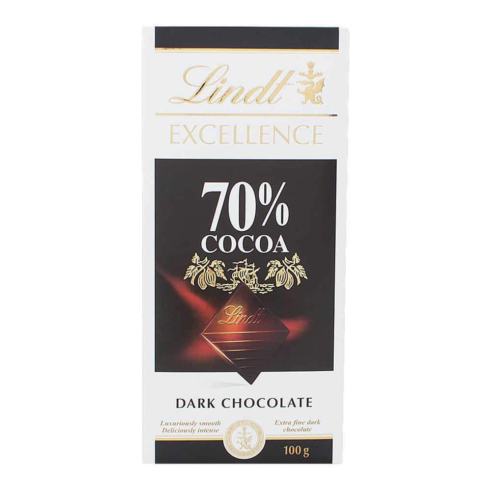 Chocolate Lindt Excellence 70% Cocoa Dark com 100g em Oferta na Shopee