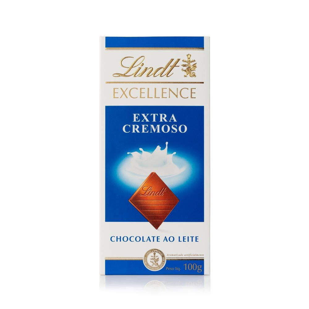 Chocolate Lindt Excellence Extra Cremoso ao Leite com 100g em Oferta na Shopee