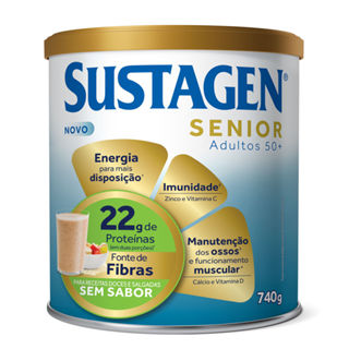 Complemento Alimentar Sustagen Senior Adultos 50+ Sem Sabor 740g em Oferta na Shopee