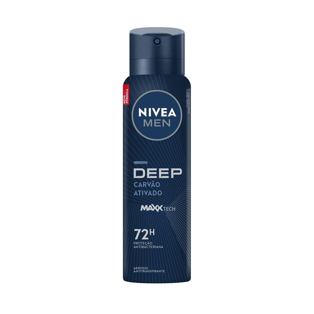 Desodorante Nivea Men Deep Original Aerosol Antitranspirante 48h 150ml em Oferta na Shopee