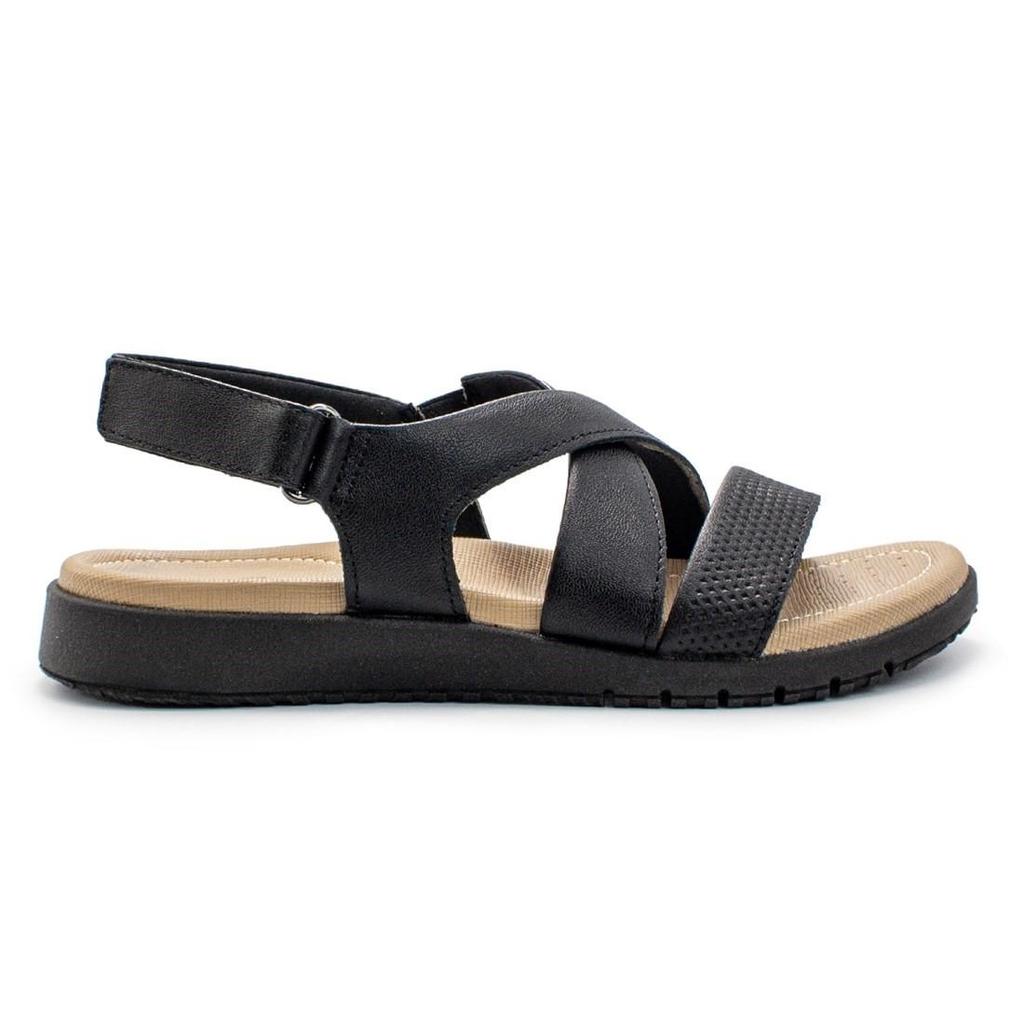 Sandália Usaflex Feminina Em Couro Textura Fecho-Flex AL3702 em Oferta na Shopee