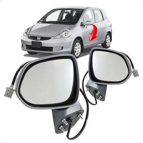 Retrovisor Fit 2003 2004 2005 2006 07 08 Eletrico Sem Pisca