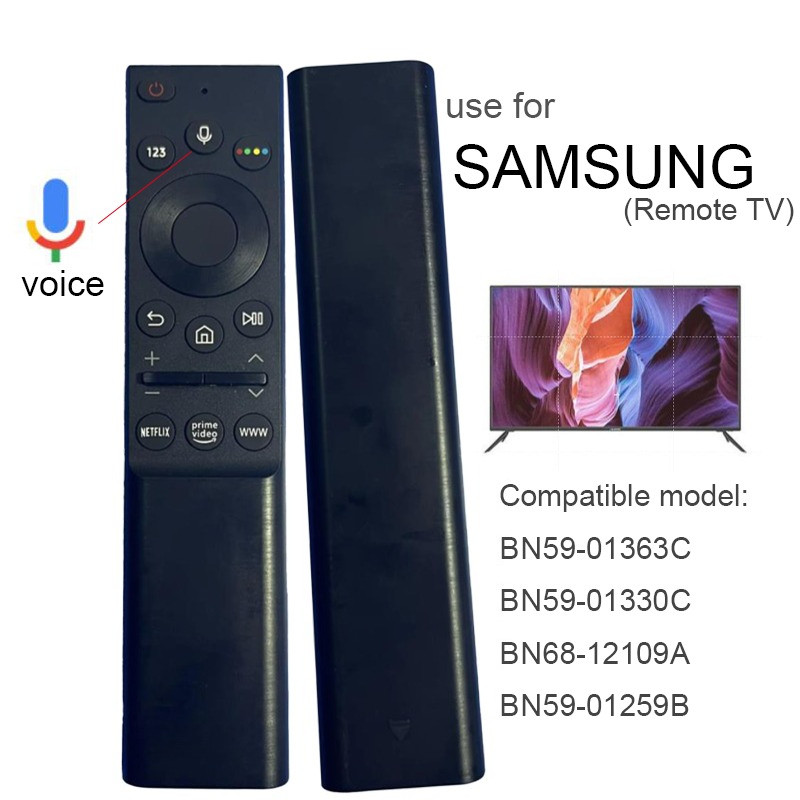 [Genuíno] Controle Remoto Universal de Voz de Substituição Tv Samsung LED QLED 4K 8k Crystal Uhd Hdr Smart TVs